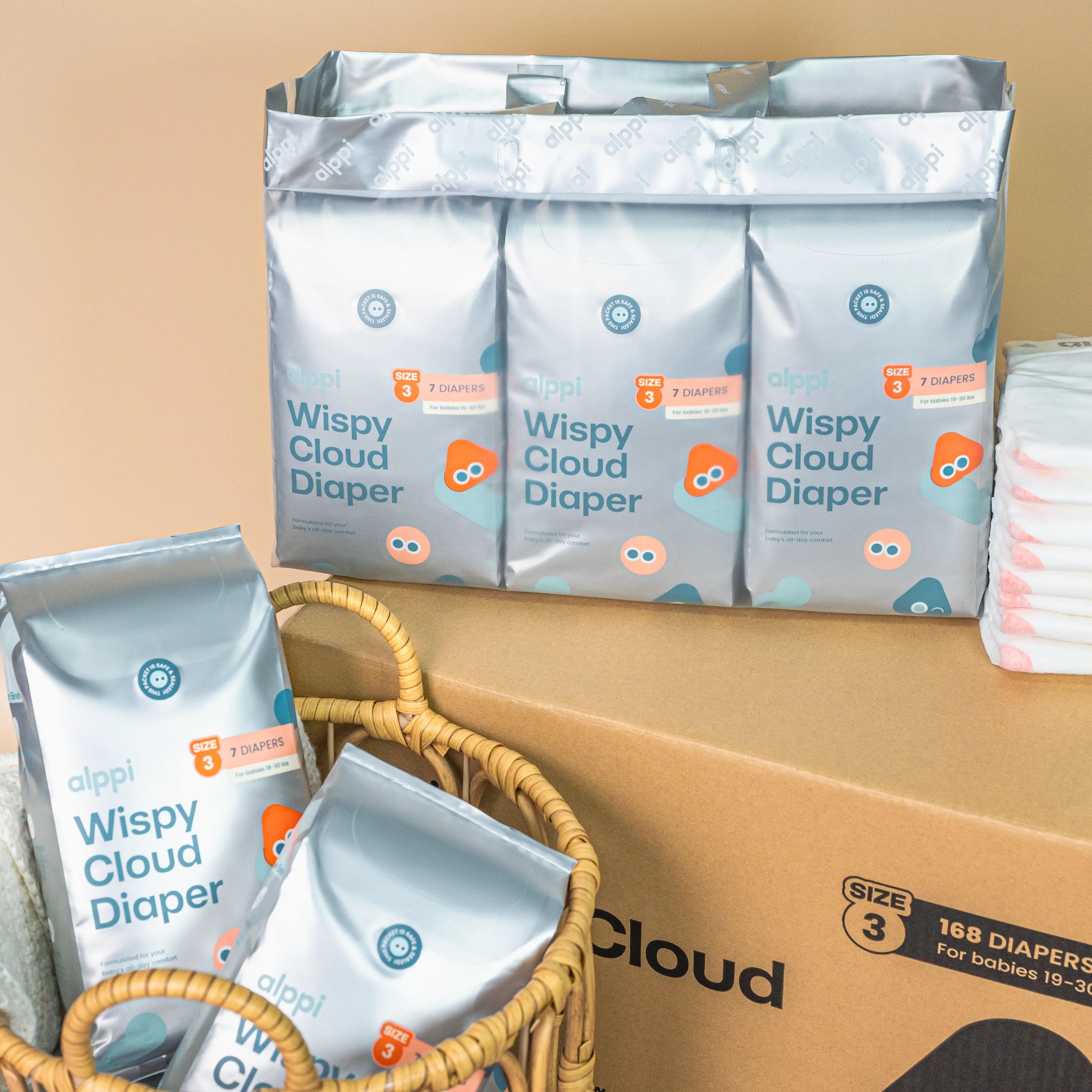 Wispy Cloud Diaper - Alppi Baby