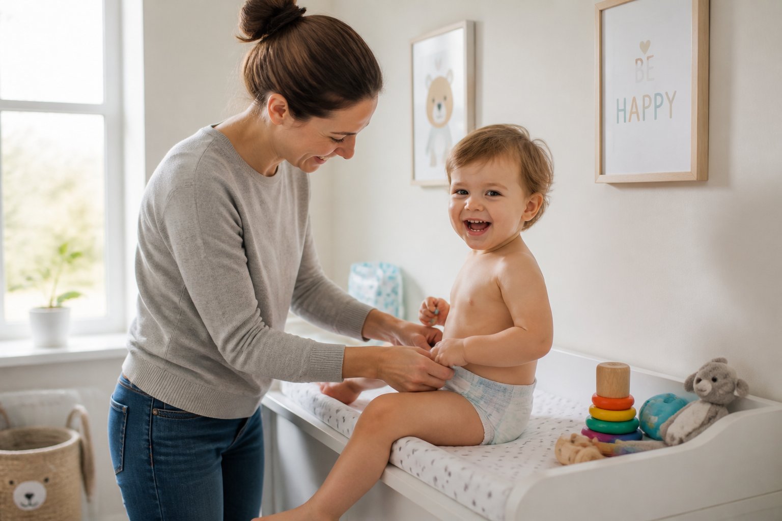 How to Change a Pull Up Diaper