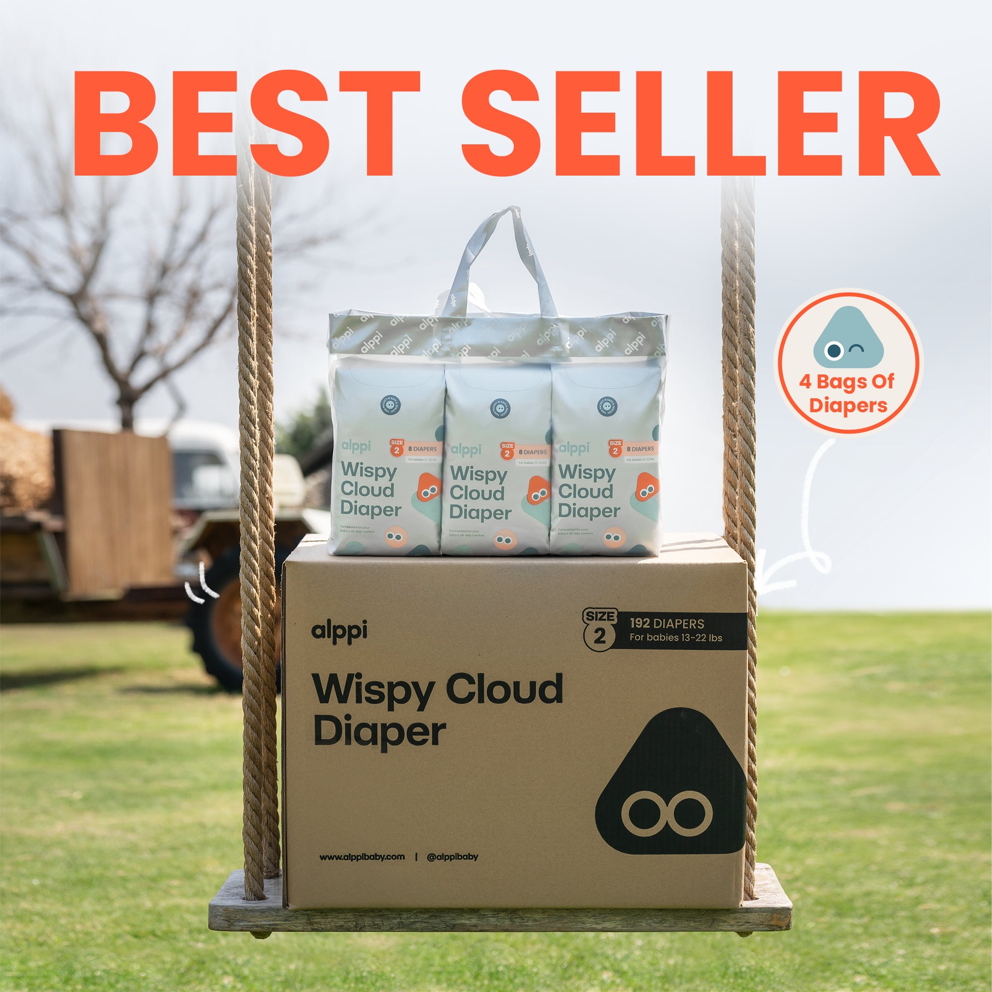 AlppiBaby Wispy Cloud Diapers