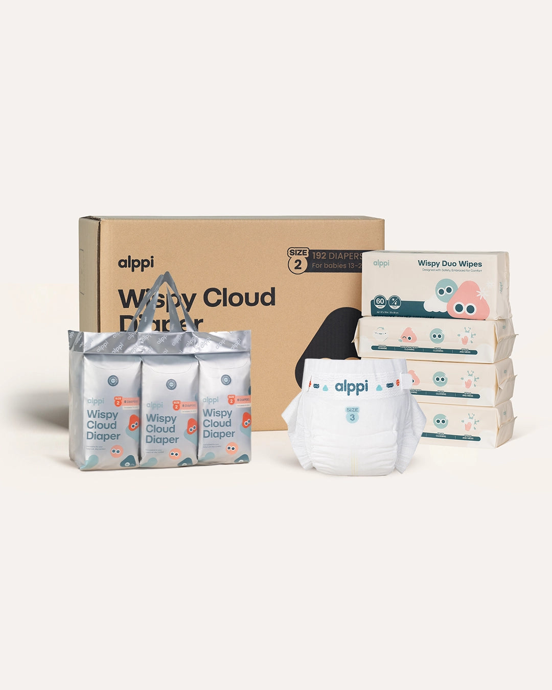 Diaper + Dry Wipes Value Combo (Monthly)