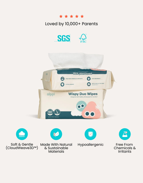 Wispy Duo Dry Wipes
