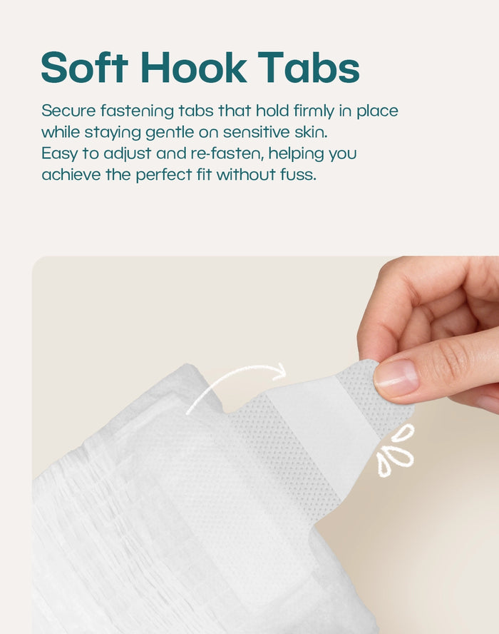 Soft hook tabs