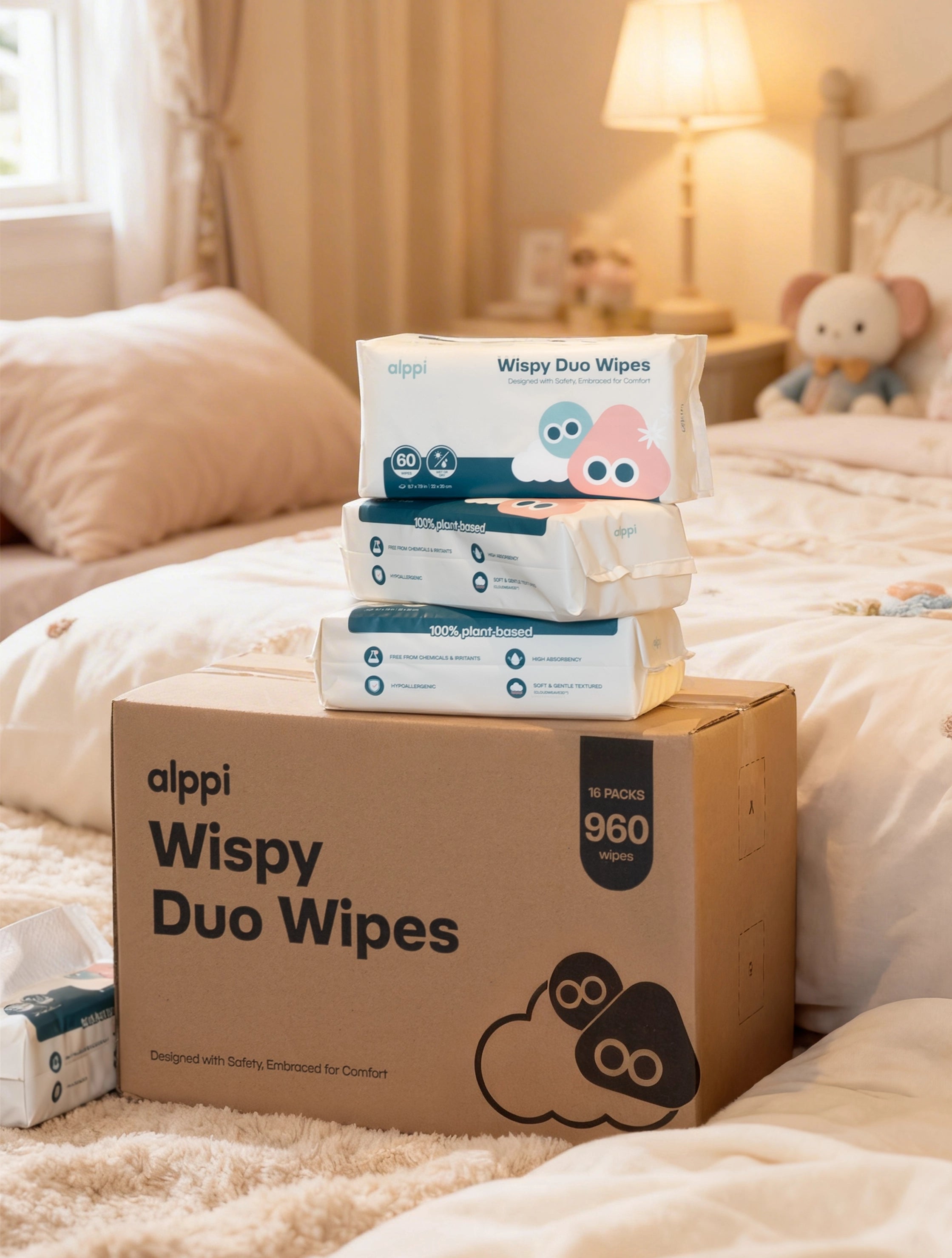 Wispy Duo Wipes (Dry)